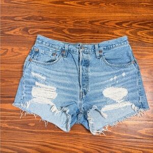 Levi's 501 Distressed Jean Shorts